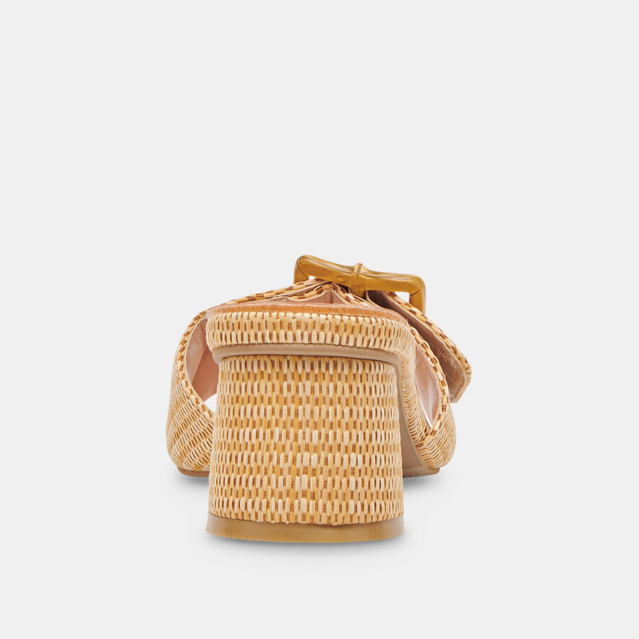 lucey heels warm natural raffia