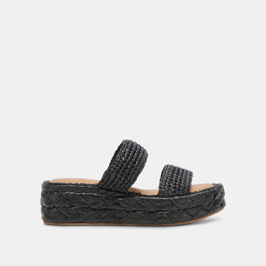 corla sandals onyx raffia