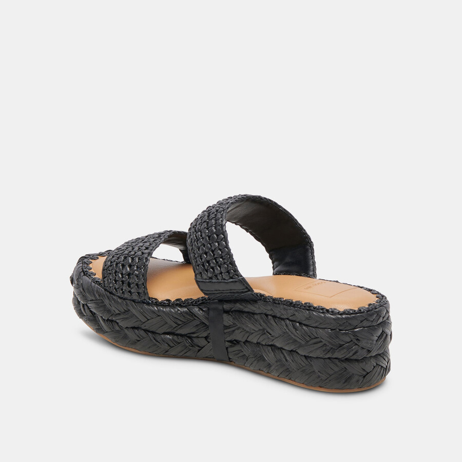 corla sandals onyx raffia