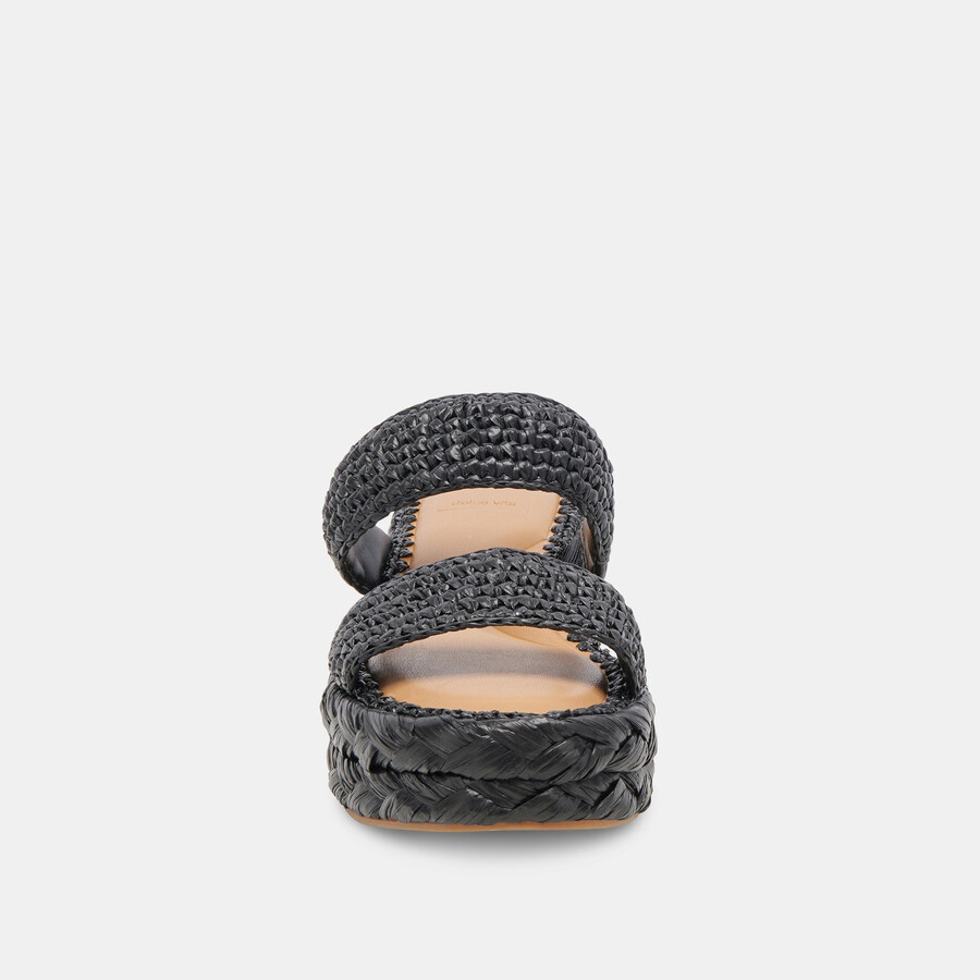 corla sandals onyx raffia