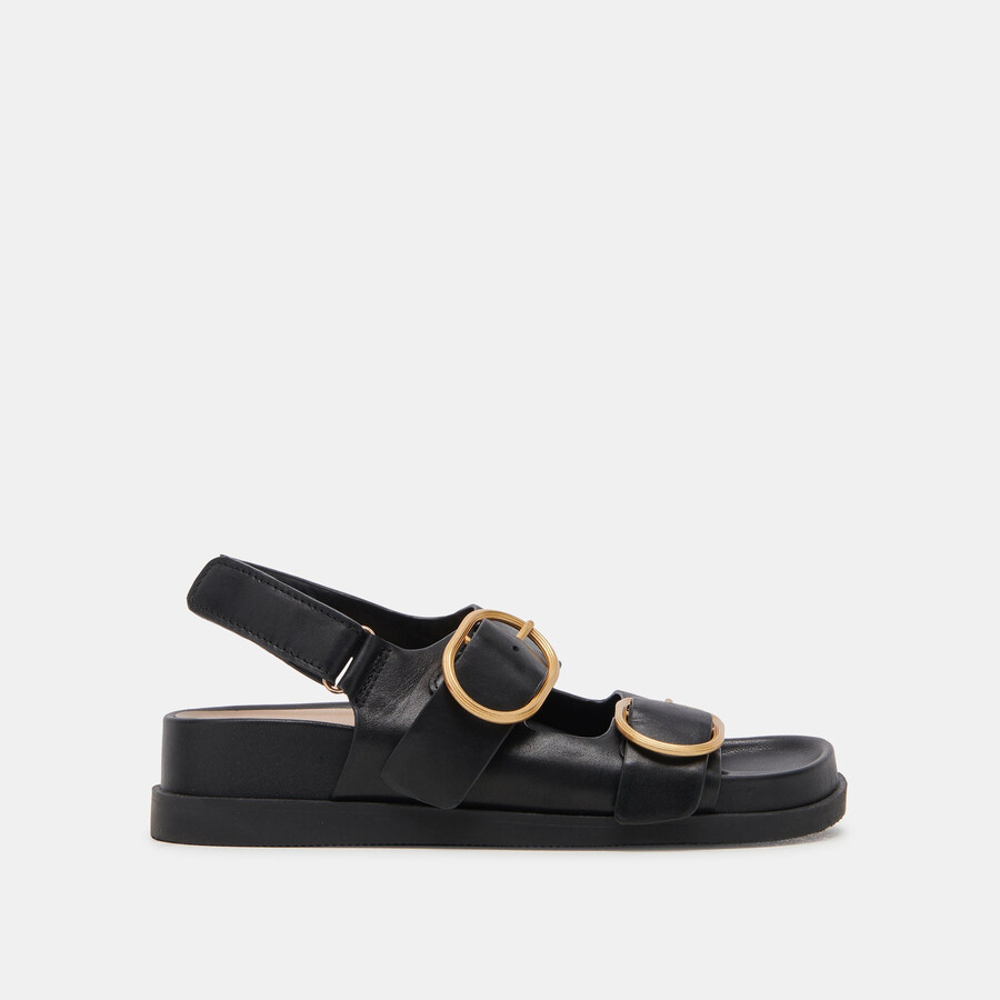 starla sandals black leather