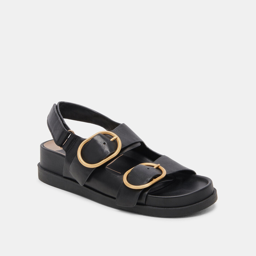 starla sandals black leather