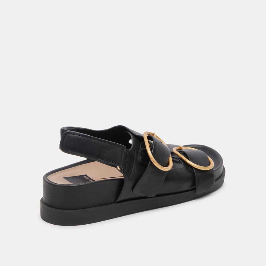 starla sandals black leather