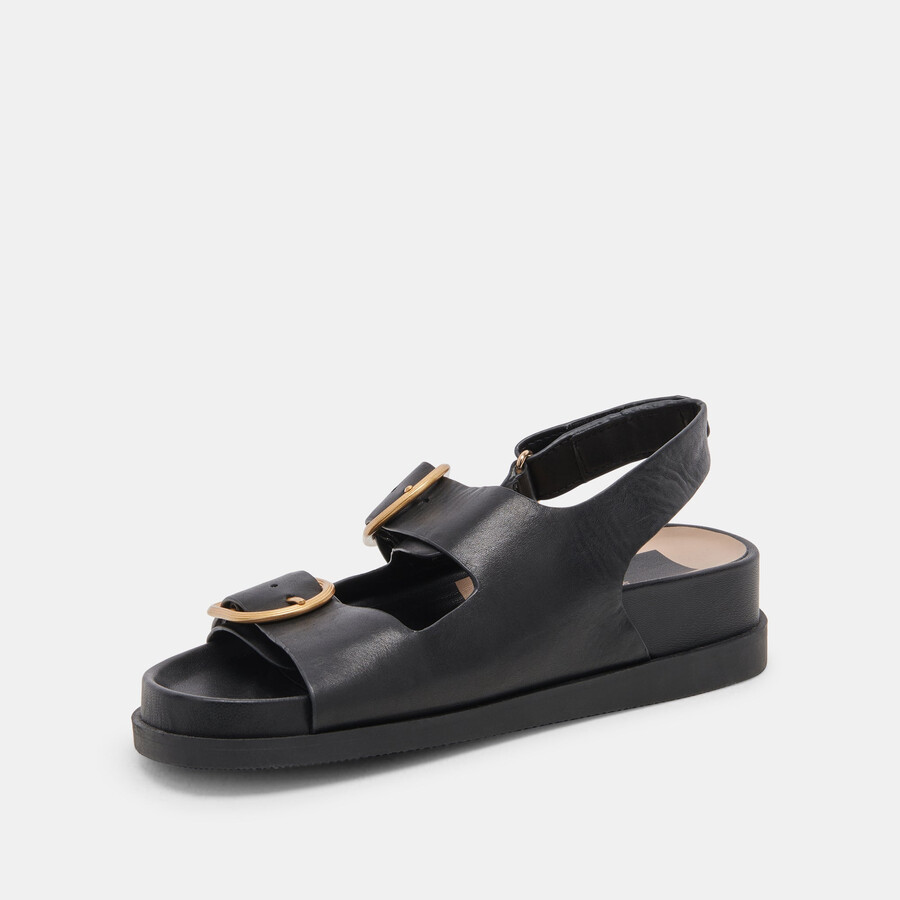 starla sandals black leather