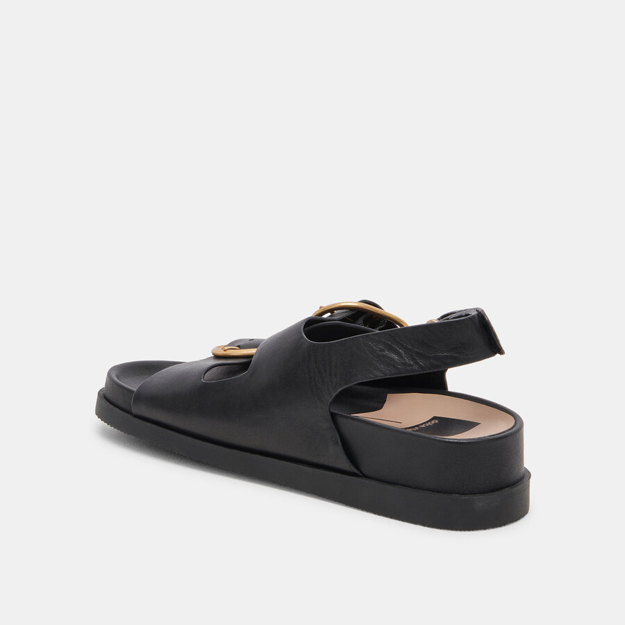 starla sandals black leather