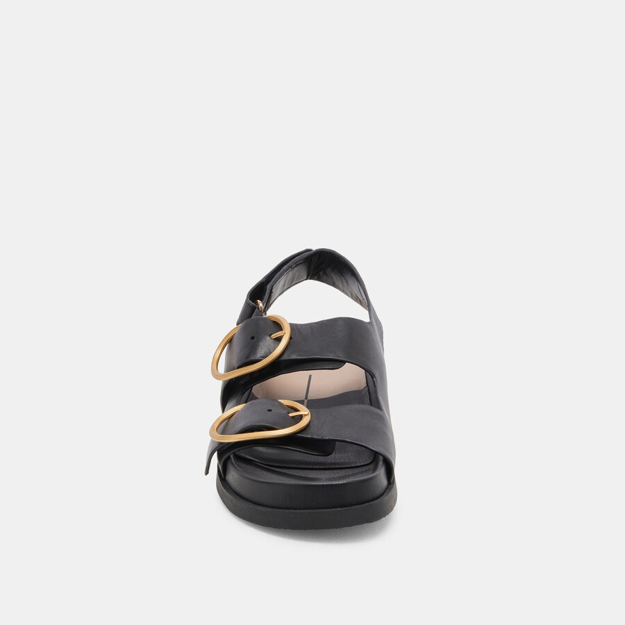 starla sandals black leather