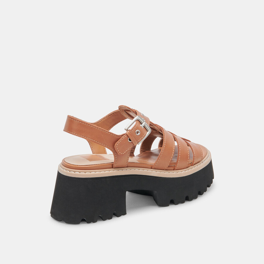 latice sandals brown leather