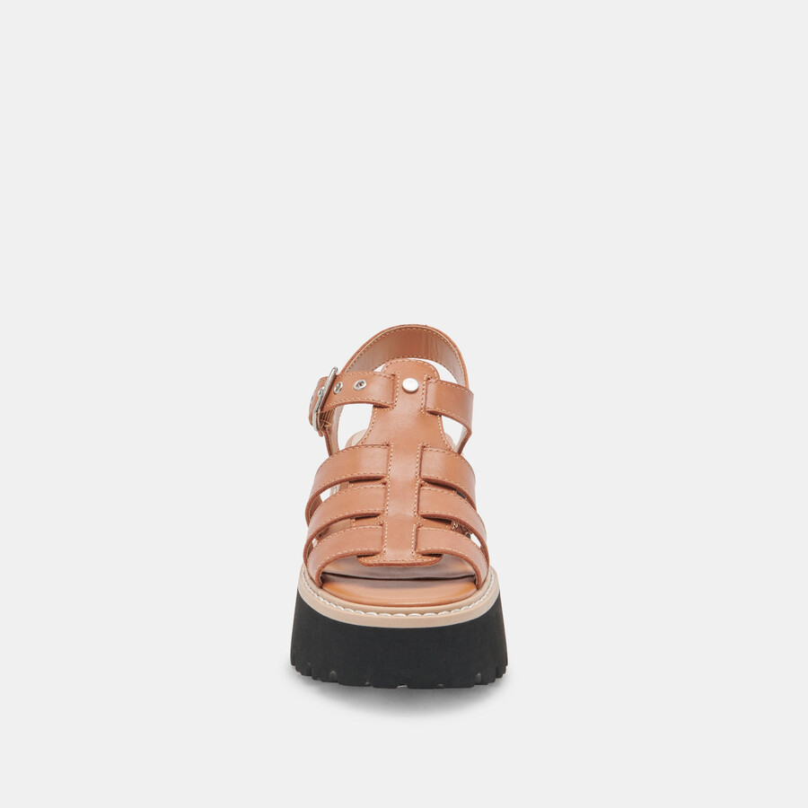 latice sandals brown leather