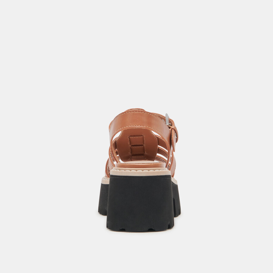 latice sandals brown leather