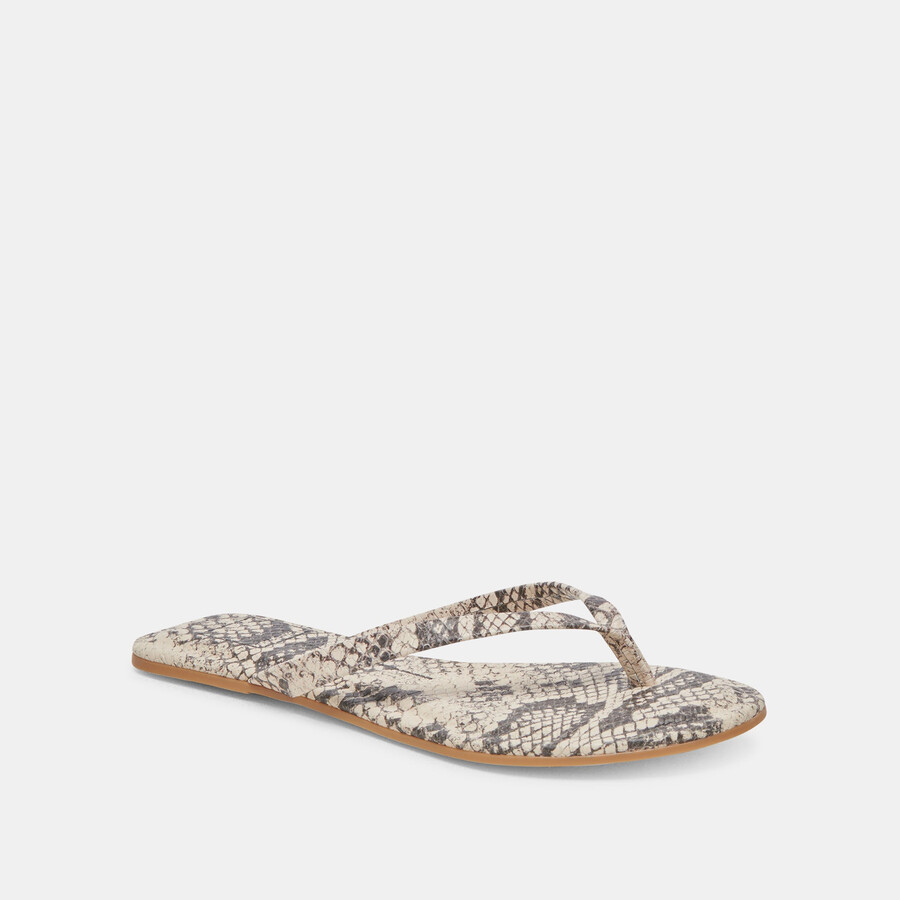 layney sandals black white embossed snake