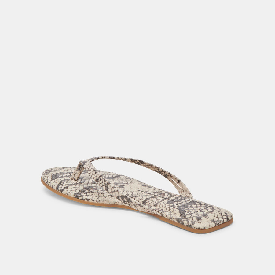 layney sandals black white embossed snake