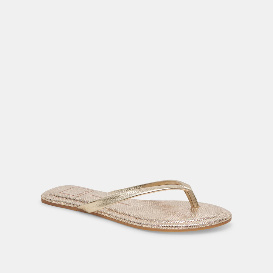 layney sandals light gold metallic leather