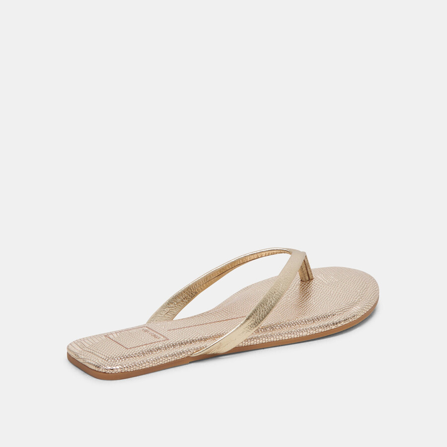 layney sandals light gold metallic leather