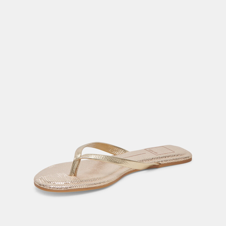 layney sandals light gold metallic leather