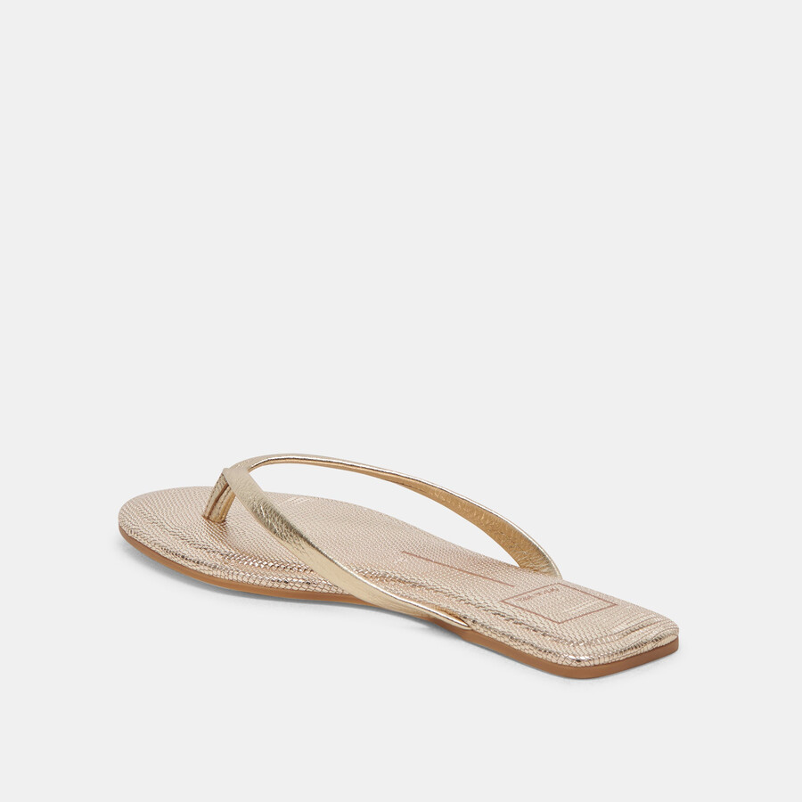 layney sandals light gold metallic leather