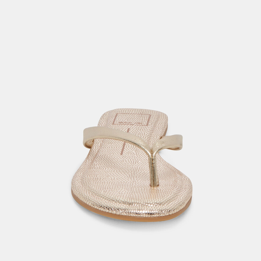 layney sandals light gold metallic leather