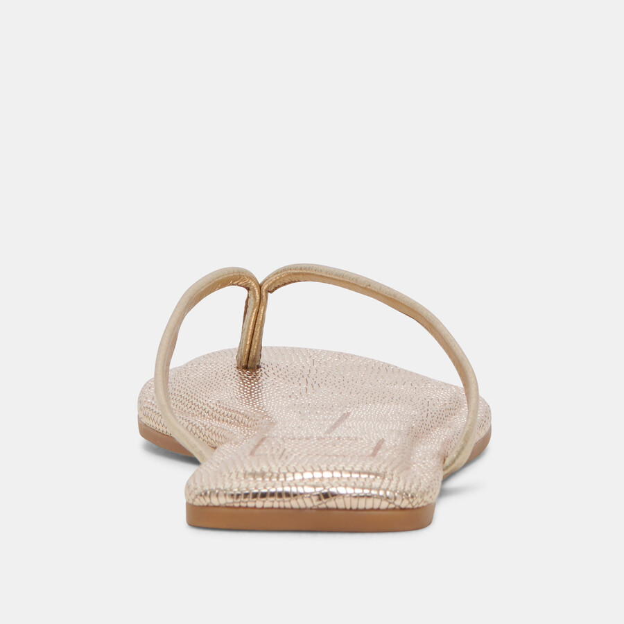 layney sandals light gold metallic leather