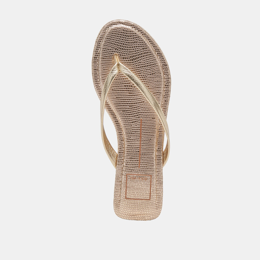 layney sandals light gold metallic leather