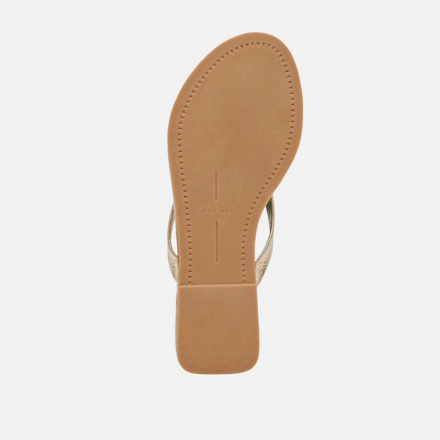 layney sandals light gold metallic leather