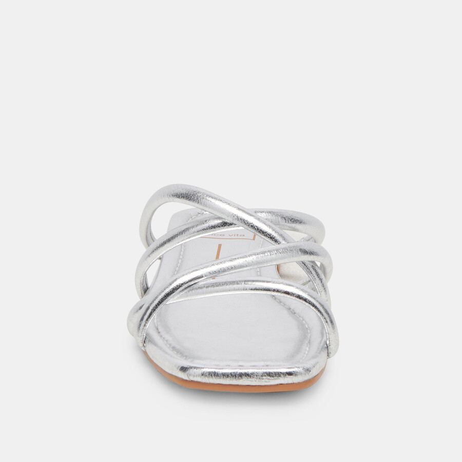 lanza sandals silver metallic stella