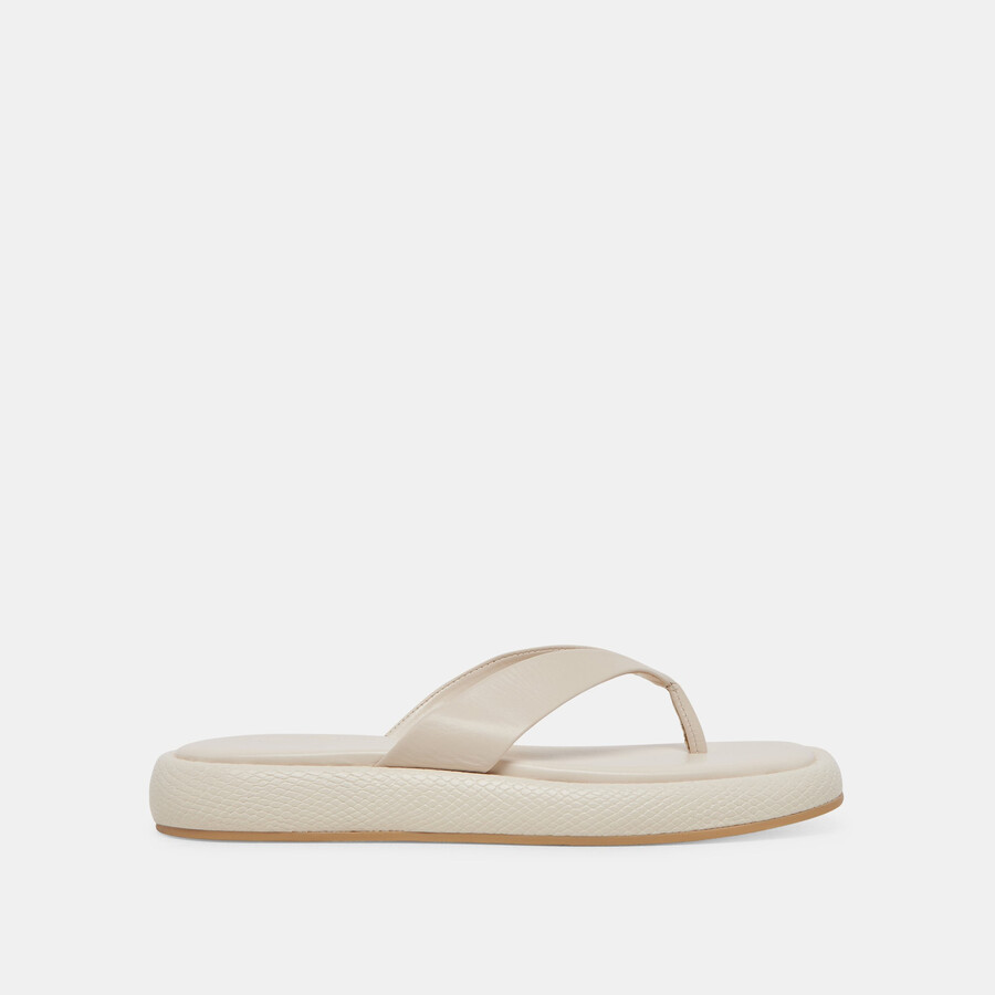adin sandals ivory leather