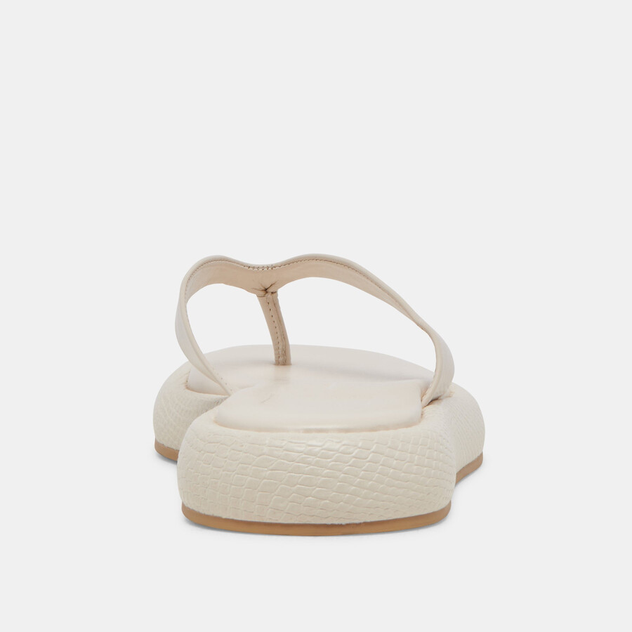 adin sandals ivory leather