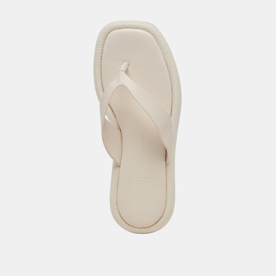 adin sandals ivory leather