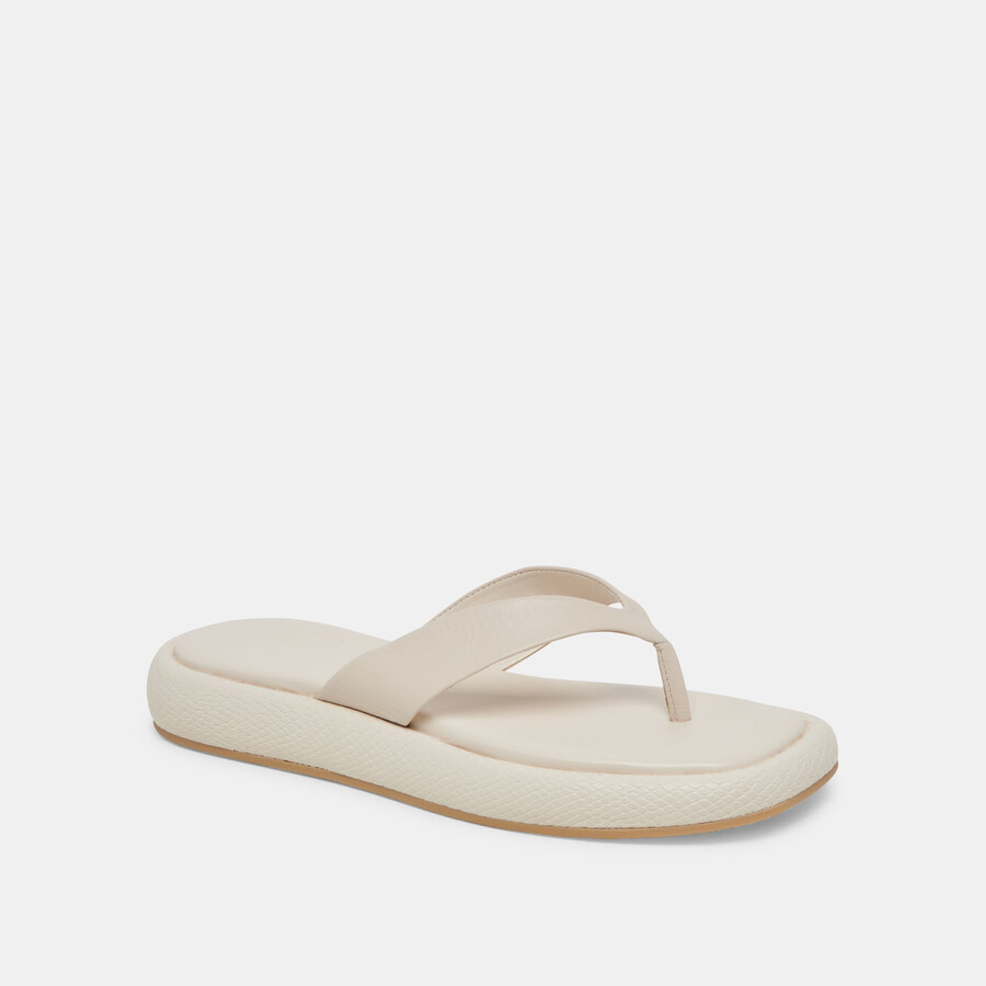 adin sandals ivory leather