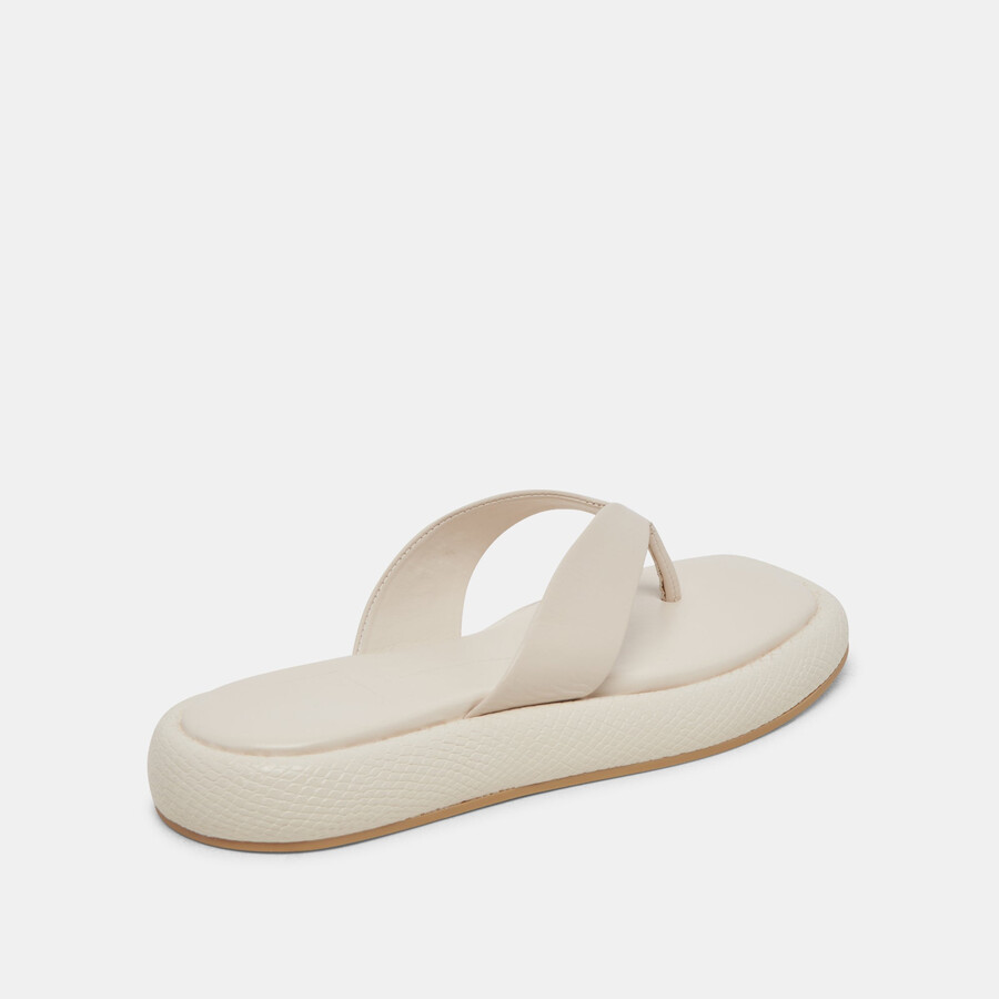 adin sandals ivory leather
