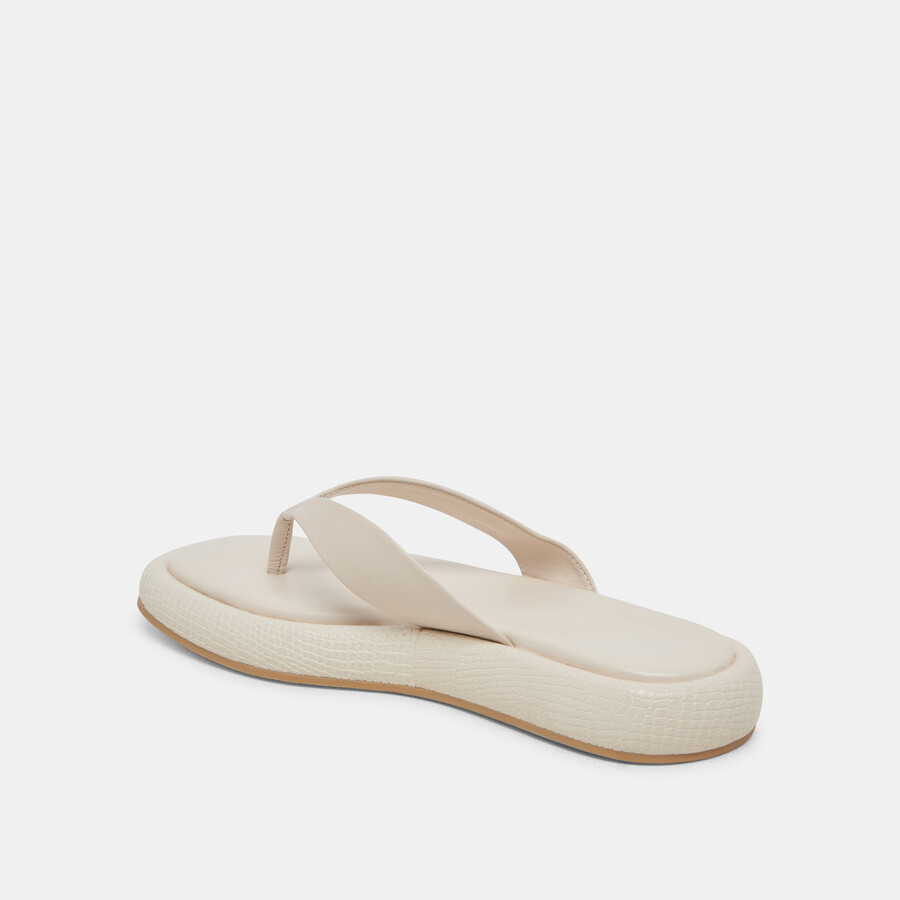 adin sandals ivory leather