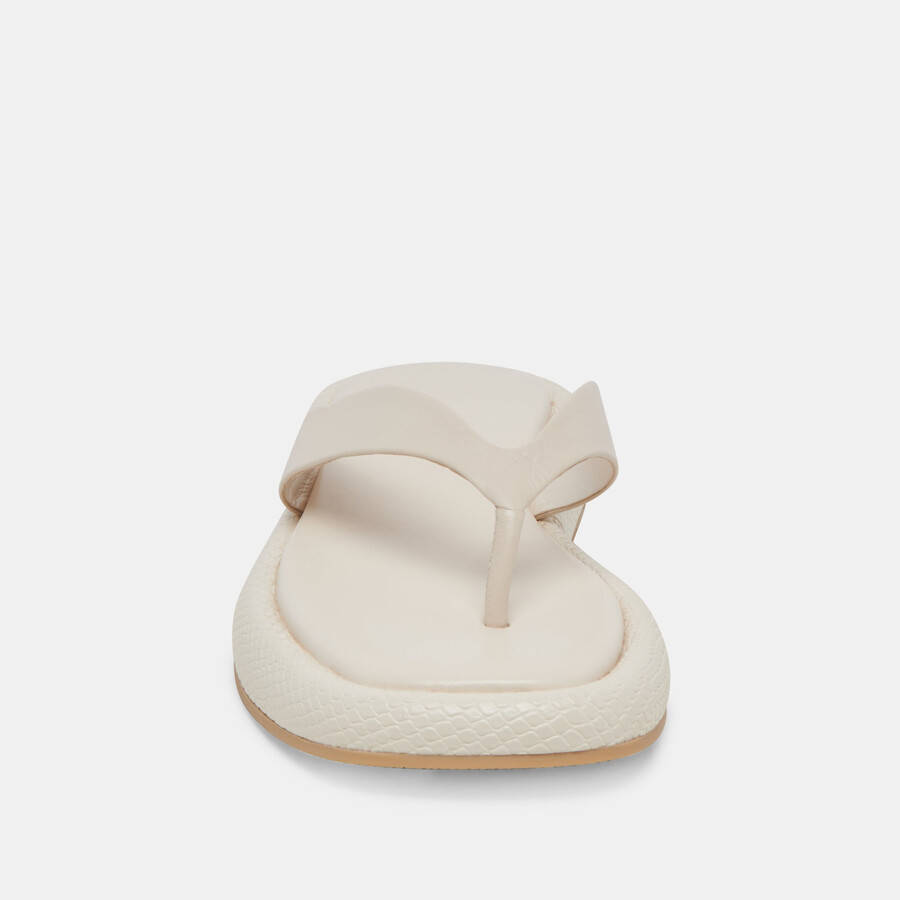 adin sandals ivory leather