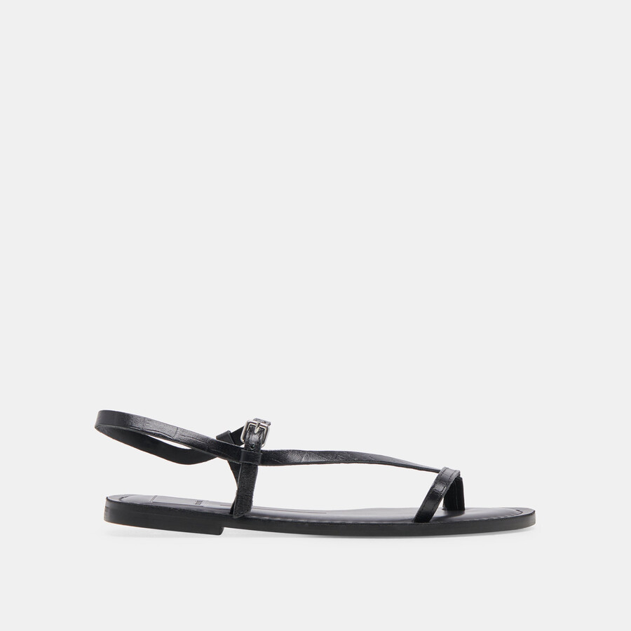 wandre sandals noir embossed leather