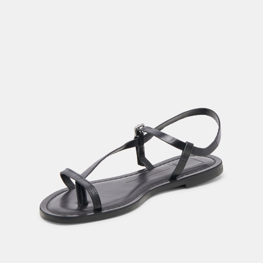 wandre sandals noir embossed leather