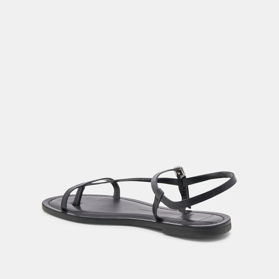 wandre sandals noir embossed leather
