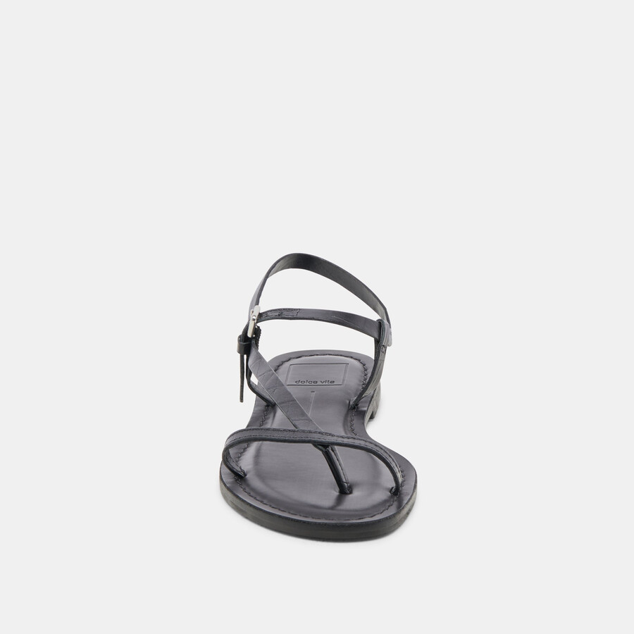 wandre sandals noir embossed leather