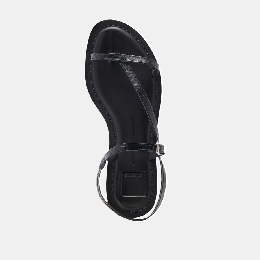 wandre sandals noir embossed leather