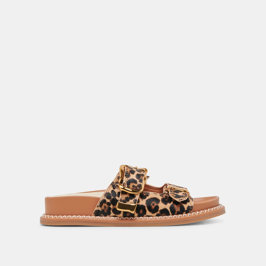 sevana sandals dk leopard calf hair