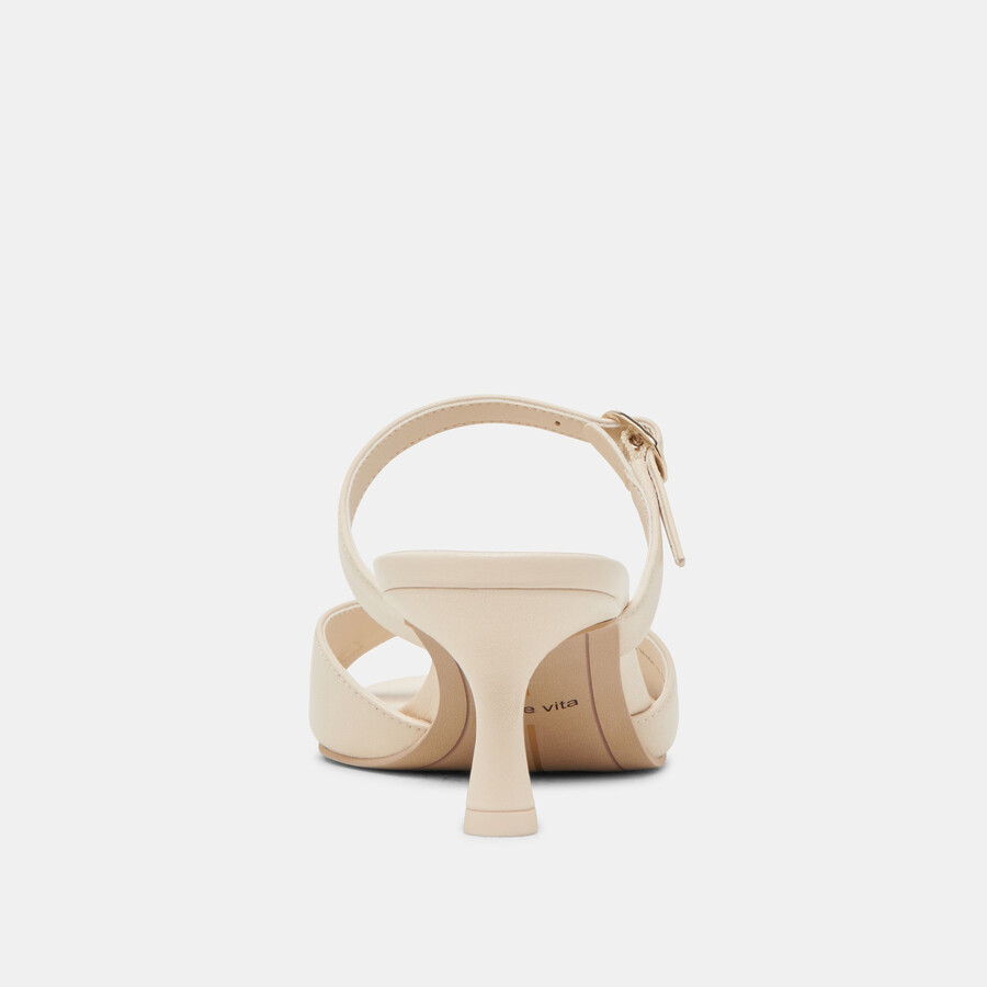 lorali heels creme leather