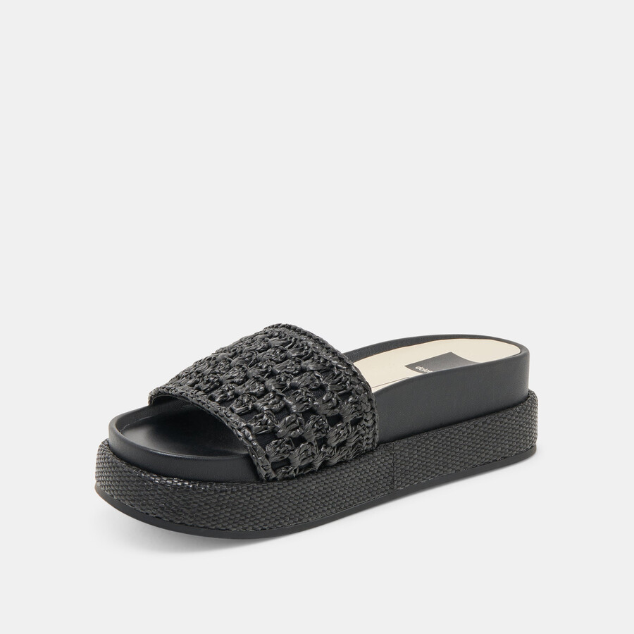 sidona sandals onyx raffia