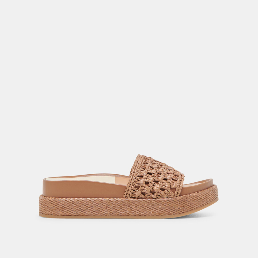 sidona sandals brown raffia