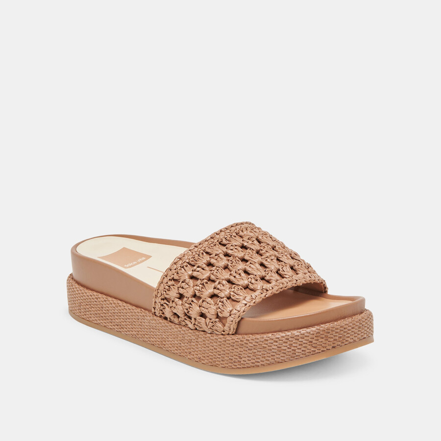 sidona sandals brown raffia