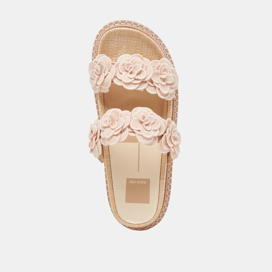 sherla sandals praline raffia