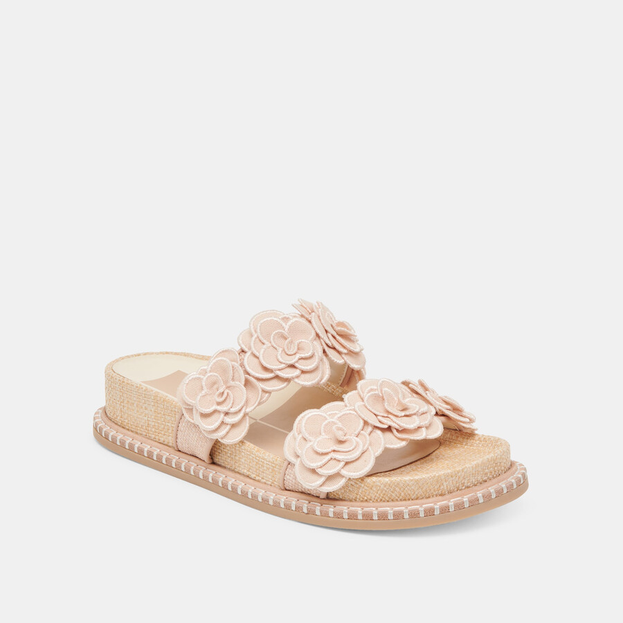 sherla sandals praline raffia