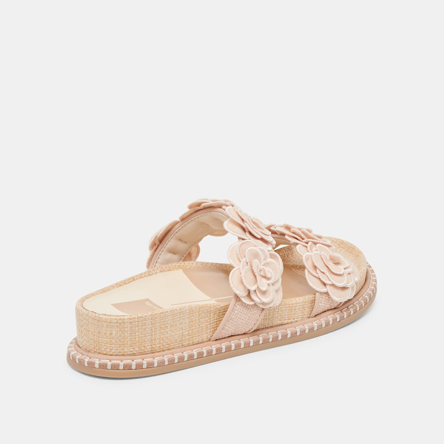 sherla sandals praline raffia