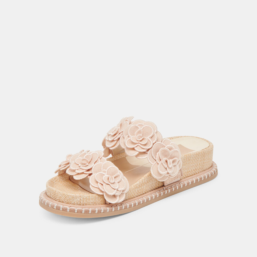 sherla sandals praline raffia