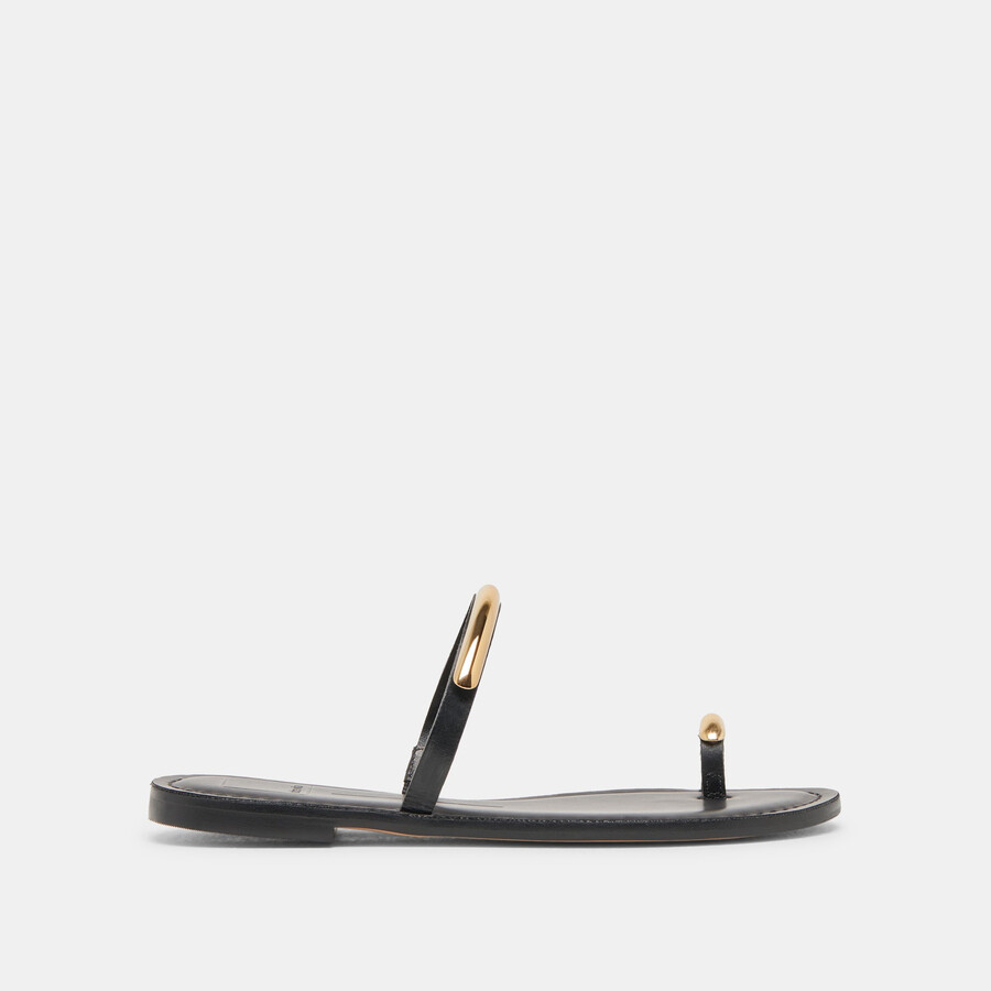 wink sandals black leather