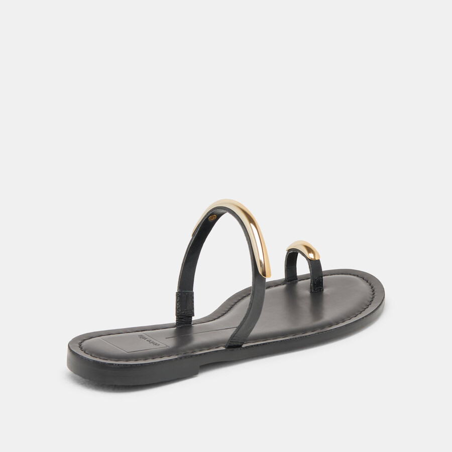wink sandals black leather
