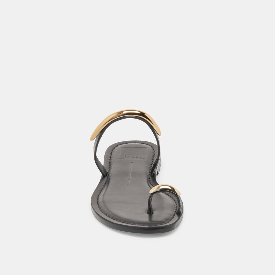 wink sandals black leather