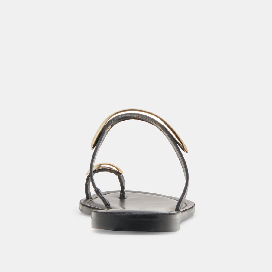 wink sandals black leather