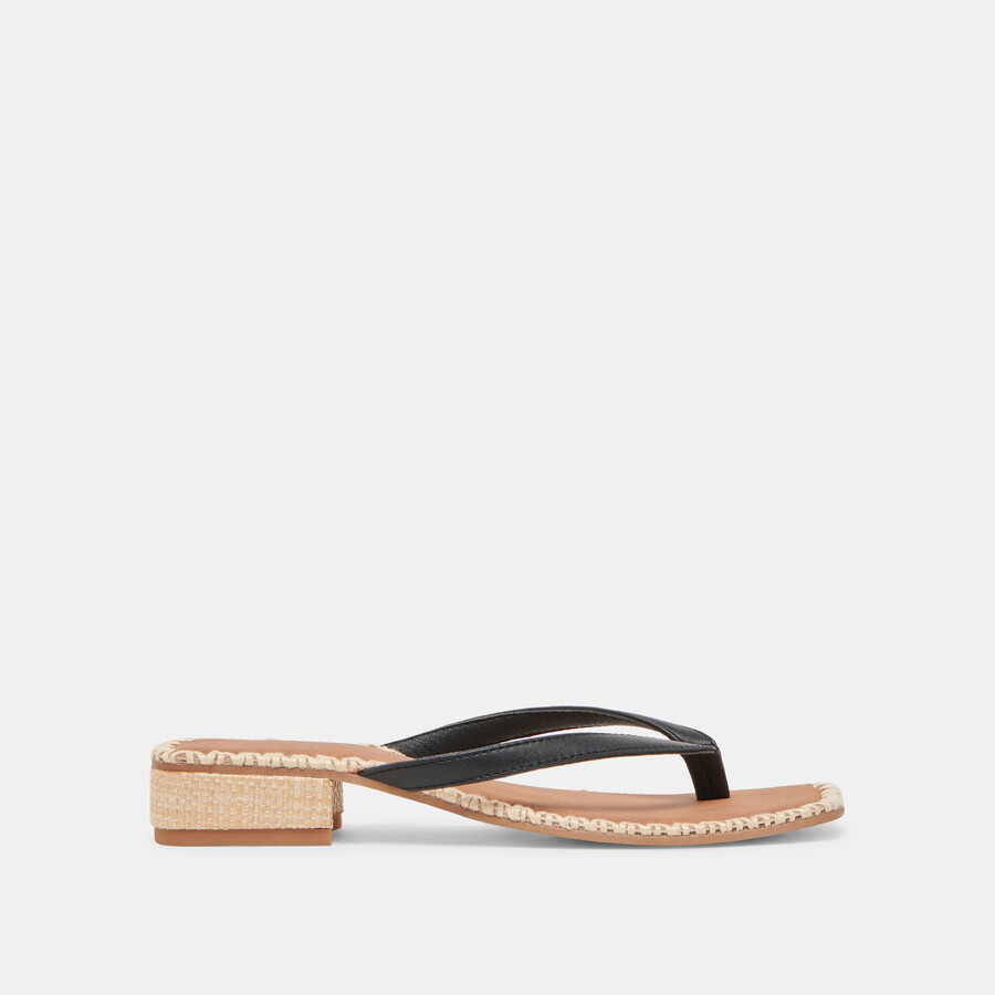 barty sandals black leather